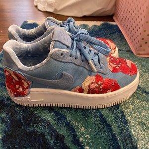 Nike rose and blue sneakers